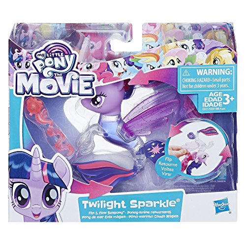 Hasbro My Little Pony the Movie Twilight Sparkle Flip & Flow Seapony Figure - Kits de figuras de juguete para niños (3 año(s), Multicolor, Chica, Dibujos animados, Animales, My Little Pony)