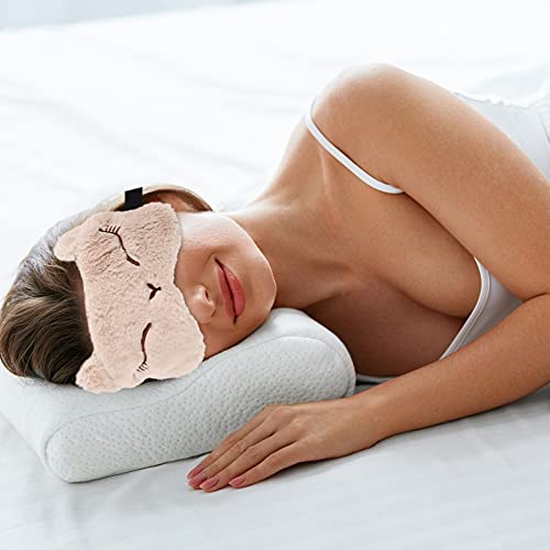 HEALLILY Calefacción Dormir Ojo Cubierta 3D Contorno Taza Venda con Correa Elástica USB Sueño Suave Anteojeras Transpirable Descanso Profundo Máscaras de Ojo para Dormir La Noche Visera