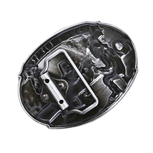 Hellery Vintage Western Cowboy Belt Buckle Jeans Grabados Belt Buckle Rodeo Accesorios - #3, tal como se describe