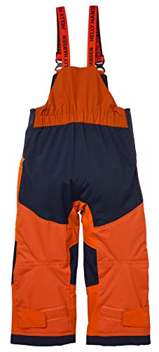 Helly Hansen K Rider 2 Ins Bib - Pantalones para niños de 7 años, Color Naranja neón
