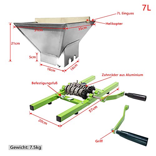 HENGMEI 7L Púlsar de Fruta triturador molino de Fruta para las uvas las, manzanas