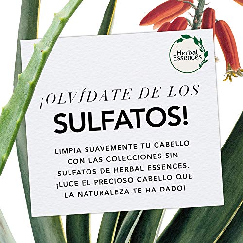 Herbal Essences Sin Sulfatos Ni Siliconas, Ingredientes Naturales Aloe Puro Y Hemp, 2 Champús 380 ml + Acondicionador 275 ml