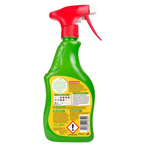 Herbicida natural, origen 100% orgánico con spray pulverizador, listo para usar con efecto rápido.