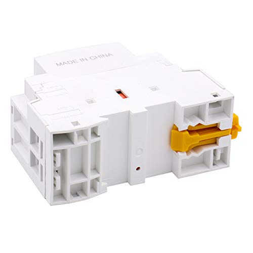 Heschen Contactor de CA del hogar CT1-63 Ie 63A 2 polos dos normalmente abiertos 220V/230V Voltaje de la bobina 35mm Montaje en riel DIN