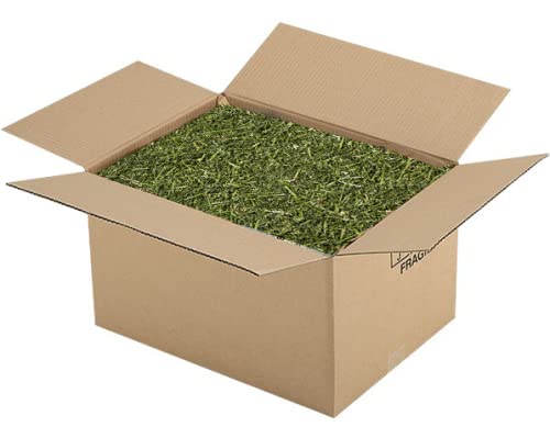 Hierba médica en heno seco, perforación de alfalfalfa para animales, con aromas y sabores naturales, caja de 8 kg de heno hierba médica trinchada pequeña lista para usar