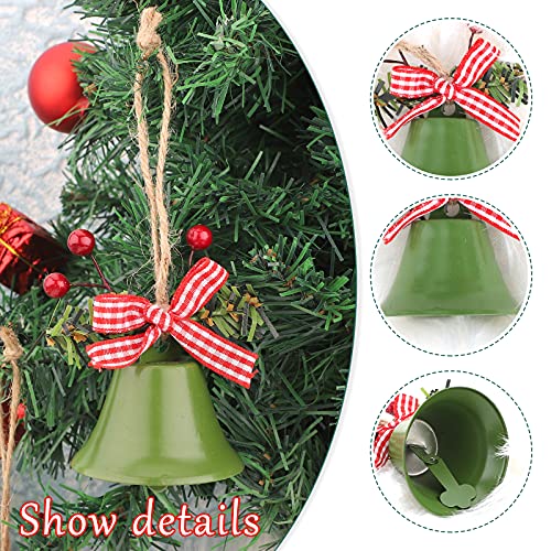 Hileyu 6 Piezas de Adornos de Campana de Navidad Decoración Cascabeles de Navidad Colgante de Campana de Navidad Campanas de árbol de Navidad para decoración de Navidad
