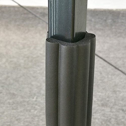 HIMRY Universal Protector Espuma, 200cm x 80mm x 8mm Multiusos anticolisión Protección Espuma Rollo para Bebés niños, No Tóxico, Seguridad Protectores Superficie & Bordes, Negro, KXD7002-black