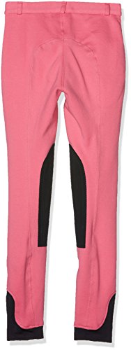 HKM Reithose Penny Easy Pantalones Equitación para Chicas, Rosa / Azul Oscuro, 170