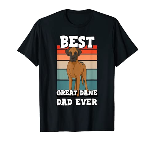 Hombre Mejor Gran Dane Papá Perro Cachorro Camiseta