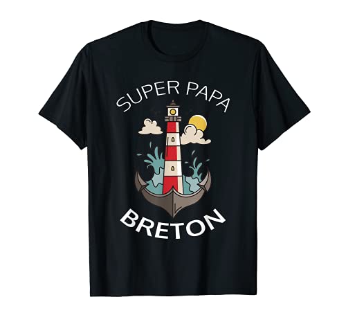 Hombre Super Papa Breton - Regalo para el Día del Padre Bretaña Camiseta