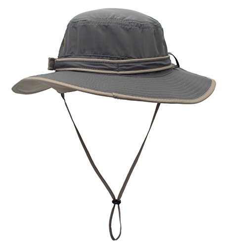Home Prefer Sombrero de sol para hombre con solapa de cuello de secado rápido con protección UV Caps sombrero de pesca - beige - talla única