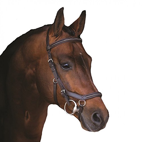 Horseware Rambo Micklem Deluxe Competition Bridle Bridle Bridle - Brida de competición, color y tamaño a elegir (marrón, caballo grande)