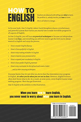 How To English: 31 Days to be an independent learner ( Idioma en Inglés)