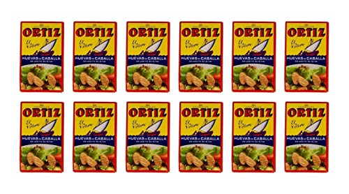 Huevas de Caballa Aceite Oliva Ortiz 12x120g (CAJA 12 LATAS)