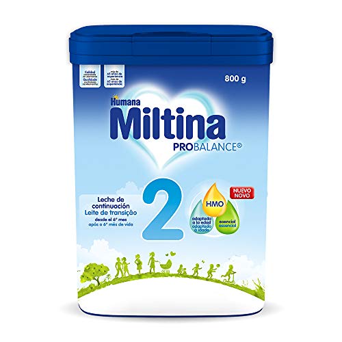 Humana Miltina Probalance 2 Leche Infantil con Hmo (Componente en Leche Materna), Fórmula de Continuación Para Bebés 6-2 Meses, Original, 800 Gramos