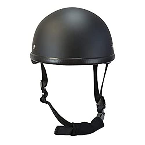 HYE-SPORT Casco Vintage West Classic Bowl - Cascos de Motocicleta de Motocross con certificación de Seguridad Dot para Motocross, Todoterreno, Bicicletas ATV y más, Negro