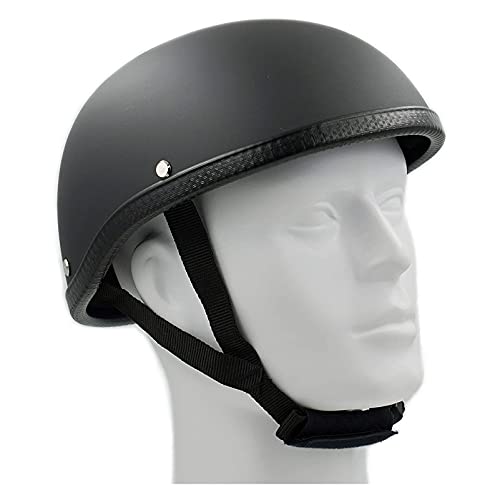 HYE-SPORT Casco West Classic Bowl - Casco de Motociclista para Motociclista, Medio Casco para Adulto Aprobado por Dot, 54~60 cm