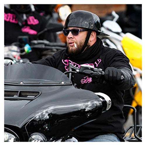 HYE-SPORT Cascos de Motocicleta de Motocross West Classic Youth Casco Casco Estilo Gorra de béisbol Casco Retro de Cara Abierta para Hombres y Mujeres, Certificado por Dot, Negro