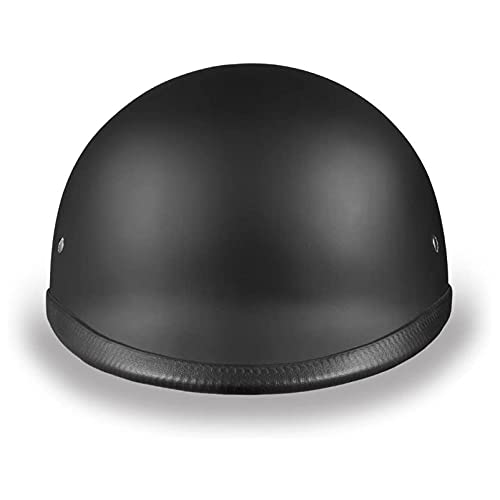 HYE-SPORT Cascos West Classic Youth Bowl, Casco Estilo Gorra de béisbol Negro Mate, certificación de Seguridad Dot Adecuado para Scooter de Crucero, Negro