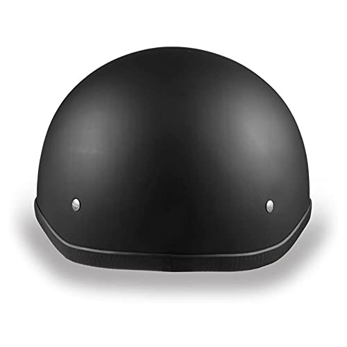 HYE-SPORT Cascos West Classic Youth Bowl, Casco Estilo Gorra de béisbol Negro Mate, certificación de Seguridad Dot Adecuado para Scooter de Crucero, Negro