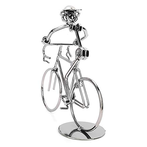 Hztyyier Bicicleta Jinete Modelo de Metal Resumen Personajes Artesanía Decoraciones para Regalos de Dormitorio de Oficina en casa