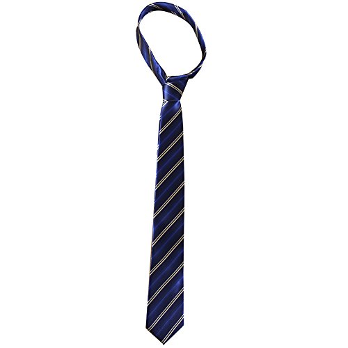 I LOVE FANCY DRESS LTD Corbata de lujo con rayas de color azul y beige de 7,5 cm de ancho