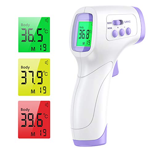 IDOIT Termometro Infrarrojos sin contacto Termómetro de frente digital para adultos niños bebé termometro laser precisa y rápida termometro