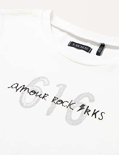 IKKS Junior 2 en 1 Robe Avec tee-Shirt Blanc Vestido, Multicolor, 3 años para Niñas