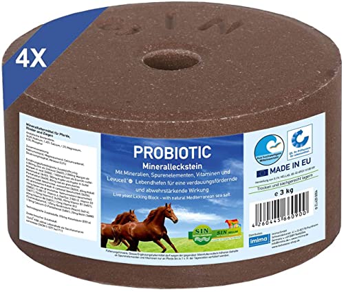 imima Probiotic - Juego de 4 piedras minerales para lamer (3 kg)