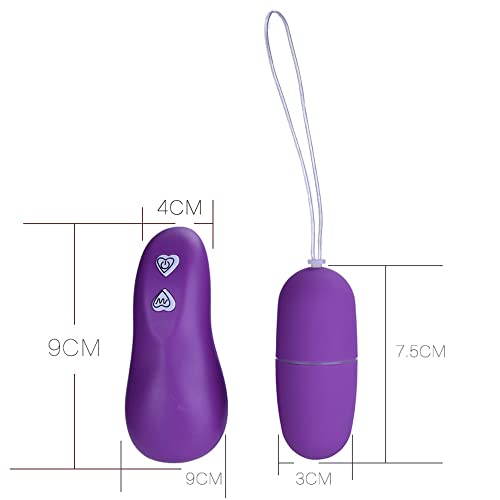 Inalámbrico de 10 frecuencias silenciosas de silicona impermeable amor huevos para mujeres y pareja Mini bala huevos papel rojo (púrpura)