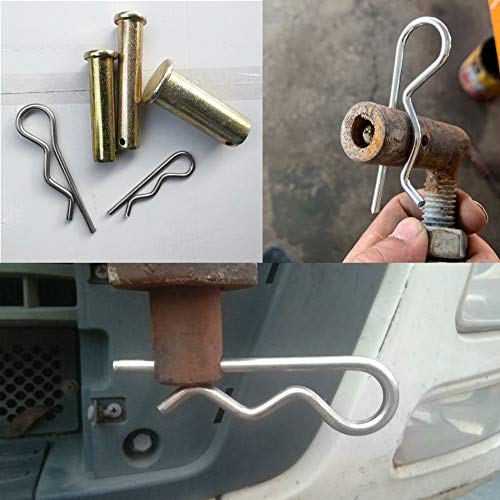 INHEMING R Clips 150 Piezas Pasadores Partidos Pasadores en R Acero Inoxidable Heavy Duty Zinc-Plating Ressort Cotter Pins,6 Tamaños