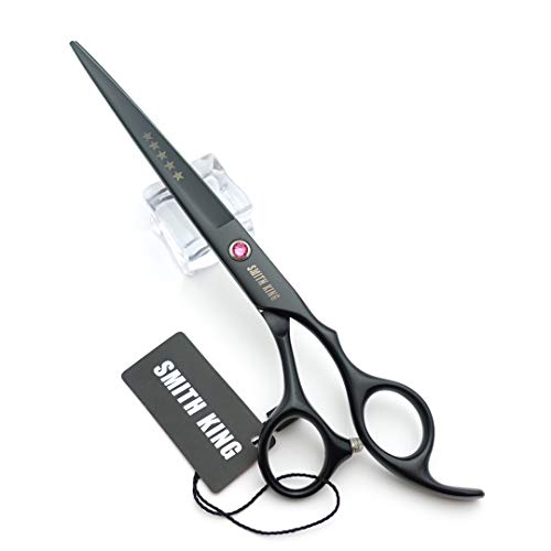 InstrumenteNrw - Juego de tijeras para cortar el pelo (17 cm, con navaja), color negro