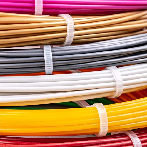 intervisio Bridas de Plastico para Cables 200mm x 2,5mm, Blanco, 100 Piezas