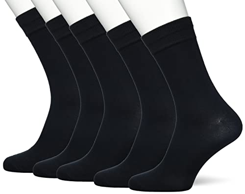 Jack & Jones JACBASIC Bamboo Sock 5 Pack Noos Calcetines, Negro. Detalles: Negro-Negro-Negro-Negro, Talla única para Hombre