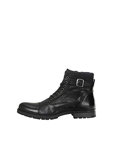 JACK & JONES JFWALBANY Leather STS, Chukka Boots Hombre, Gris(Anthracite Anthracite), 42 EU