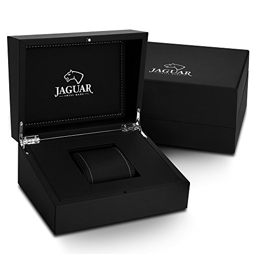 JAGUAR Reloj Modelo J861/3 de la colección Executive, Caja de 43,5 mm Negro con Correa de Acero para Caballero