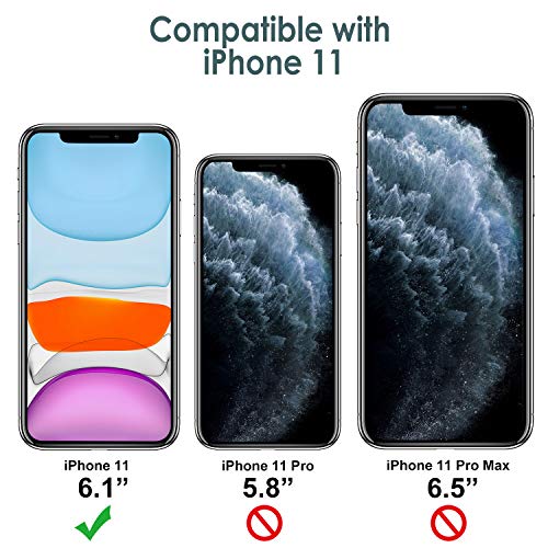 JETech Funda de Silicona Compatible iPhone 11 (2019) 6,1", Sedoso-Tacto Suave, Cubierta a Prueba de Golpes con Forro de Microfibra (Negro)