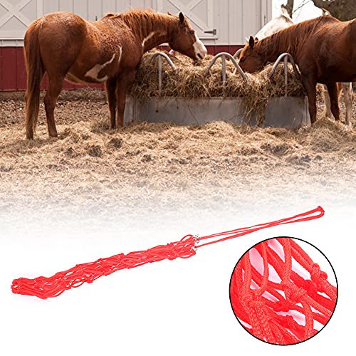 Jinyi Bolsa de pacas, Red de forraje Engrosada Cuerda de Nailon de alimentación Lenta para atraer la atención del Caballo y controlar la Ingesta de Alimentos(Red Medium)
