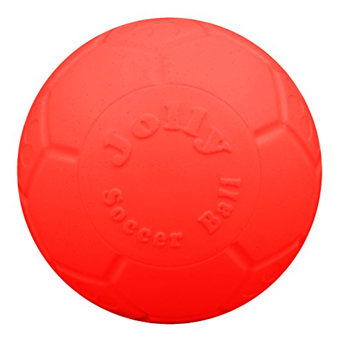 Jolly Pets Juguete para Perro Flotante-Rebote de Pelota de fútbol Medio, 6 Pulgadas de diámetro, Naranja (SB06 OR)
