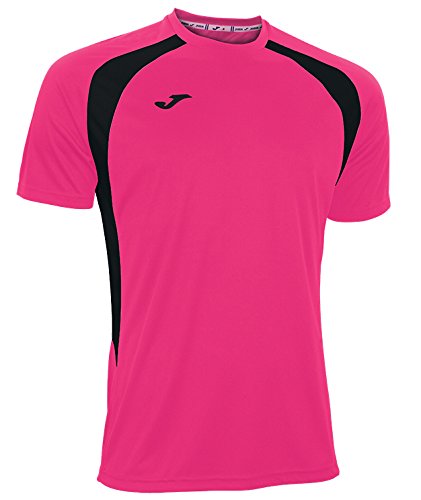 Joma 100014.031 - Camiseta de equipación de Manga Corta para Hombre, Color Rosa flúor/Negro, Talla 2XS