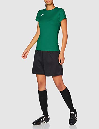 Joma Combi Woman M/C Camiseta Deportiva para Mujer de Manga Corta y Cuello Redondo, Verde (Green), S