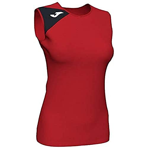 Joma Spike II Camisetas Señora, Mujer, Rojo-Negro, S