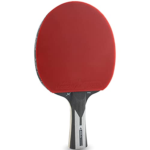 JOOLA 54206 Carbon X Pro - Raqueta de ping pong (7 estrellas, grosor de esponja de 2 mm), color negro y gris