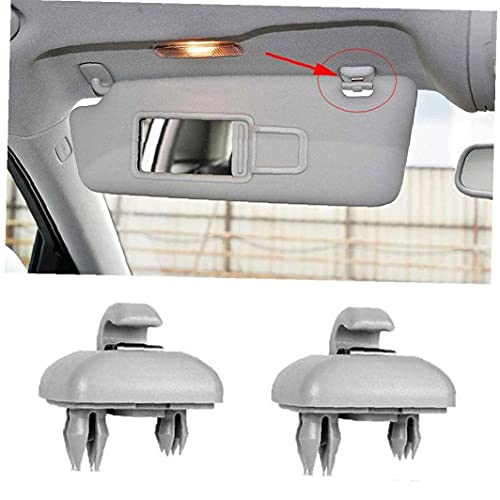 Jorzer Parasol Reemplazo Clip Interior Parasol Gancho De Clip Del Soporte Compatible Con Audi A3 A4l A6l A5 A7 Q5 Q3 Gris 2 Piezas