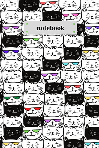 Journal/ Notebook: Cute Cats Cover; 6 x 9 inches; 110 pages / 55 sheets; Perfect for School & Home