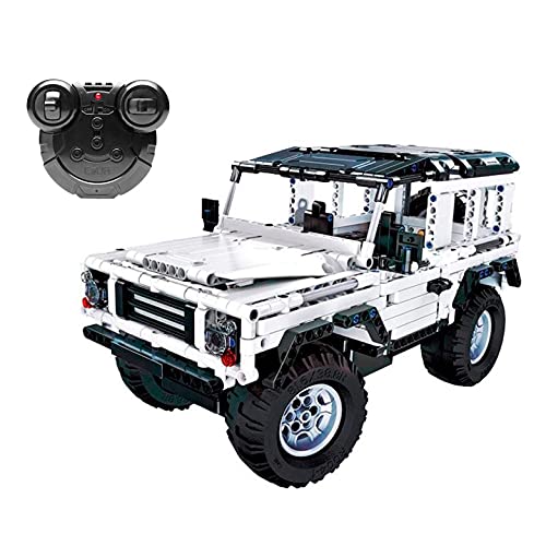 JUGUETECNIC │ Coche Teledirigido Jeep para Montar | 533 Piezas │ Stem Toys │ Blanco