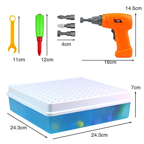 Juguetes Niños 3 Años Montessori Juguetes Construcciones para Niños Manualidades Herramientas Juguete con Taladro Eléctrico Juegos Educativos Niños 3 4 5 6 Años Regalos Juguetes Niños 3 4 5 6 Años