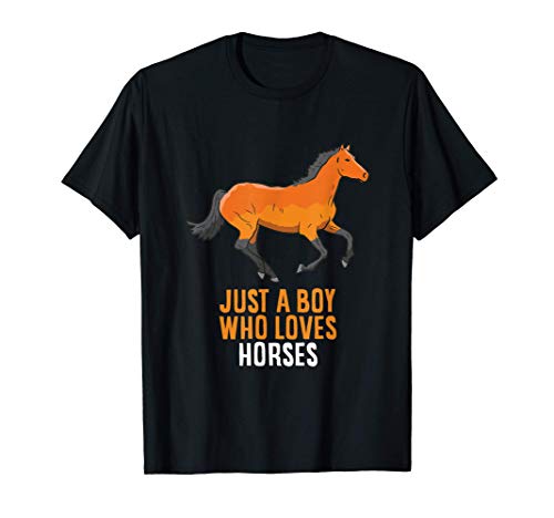 Just A Boy Who Loves Horses El Chico Caballo Camiseta