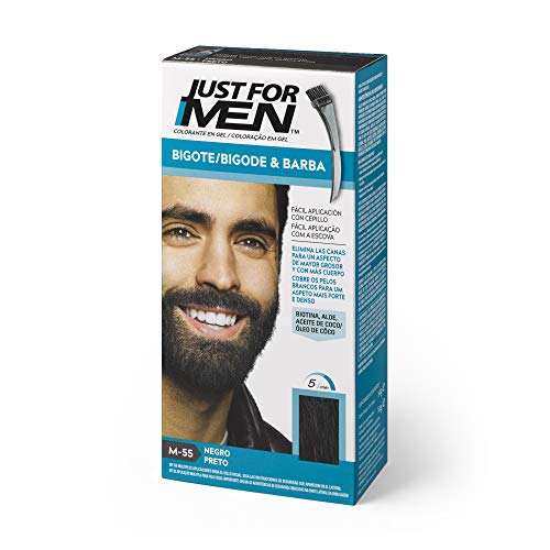 Just For Men Tinte Colorante En Gel Para Barba Y Bigote - Negro (Formula Mejorada). M-55