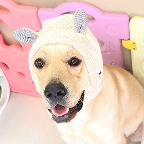 JVSISM CáLido Gorro de Invierno para Perro Grande Traje de Oreja de Conejo Mascota Protector del Calentador del OíDo del Cuello Capuchas Calientes para Mascotas Sombrero de Perro